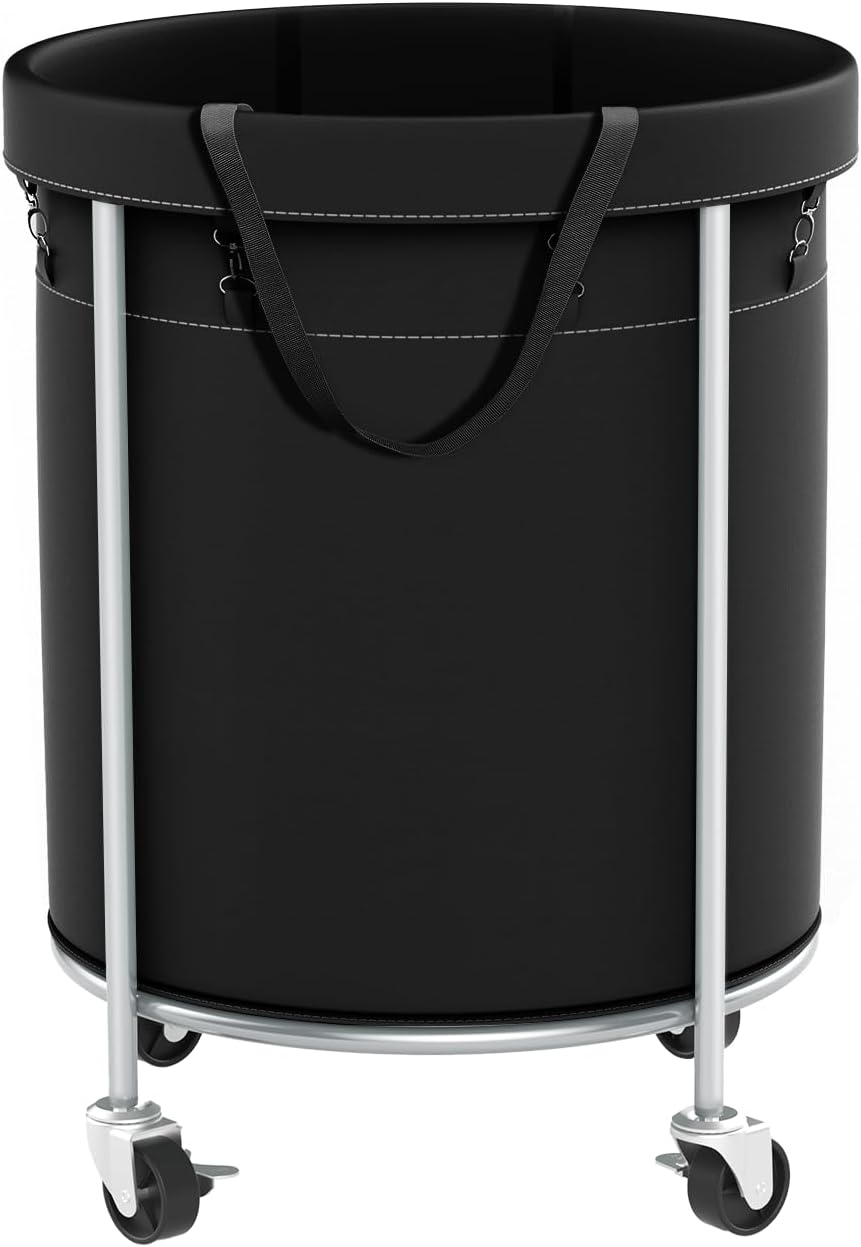 Aduanbang 170L Laundry Basket with Wheels, Rolling Hamper with Removable Bag ...