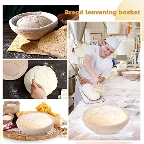 Patelai 10Pcs Banneton Bread Proofing Basket Banneton Baskets Bulk,8 Inch