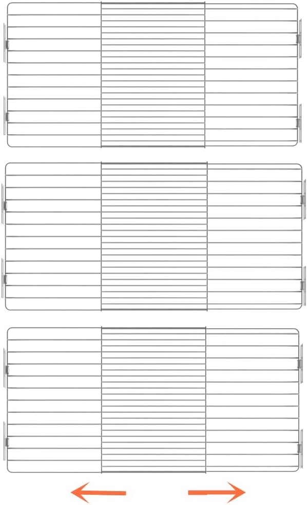 Slideep Expandable Closet Wire Shelves Stainless Steel, Heavy Duty Tension Sh...