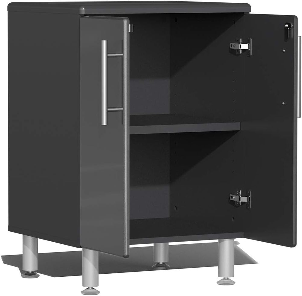Ulti-MATE UG22082G 8-Piece Garage Cabinet Kit with Bamboo Worktop in Graphite...