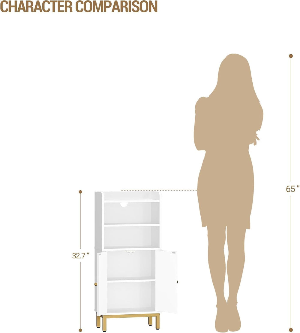 Hzuaneri Bathroom Storage Cabinet, Small Floor Cabinet with 2 Door
