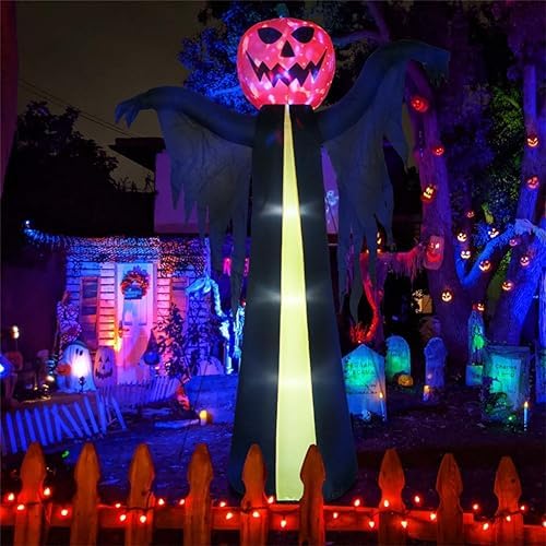 10.3Ft Halloween Inflatable Pumpkin Ghost, Halloween Blow Up Yard Decoration ...