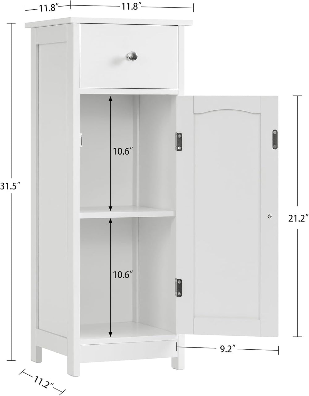 Iwell Small Bathroom Storage Cabinet, Small Bathroom Cabinet with Drawer &amp...