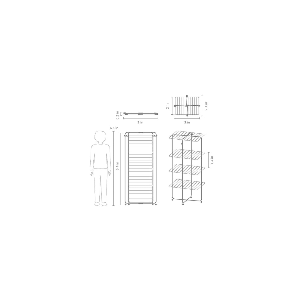 Brabantia HangOn Tower Clothes Drying Rack with Wheels | 98ft (30m) | White |...