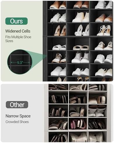 Hzuaneri 13 Tiers Shoe Storage Cabinet, Tall Shoe Cabinet with Cubby