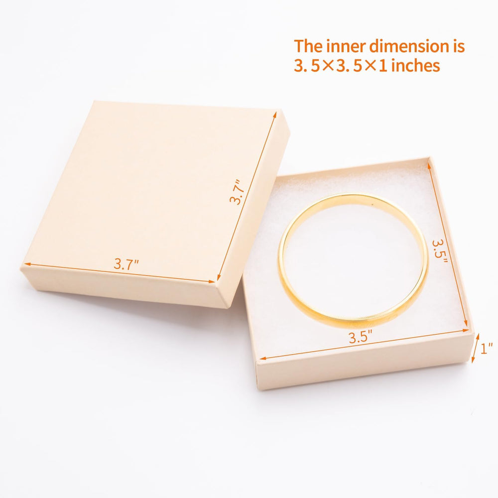 Magicool 96 Pack 3.5x3.5x1 Inch Cardboard Jewelry Boxes,Used for Necklaces,Br...