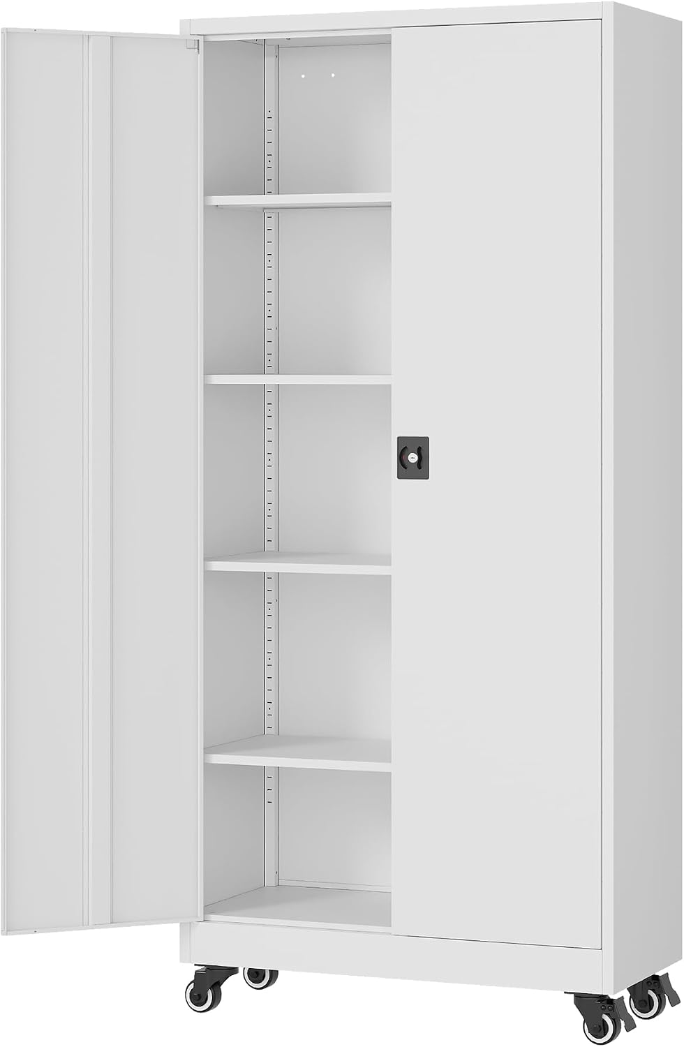 Fesbos Metal Rolling Storage Cabinet-74.6” Tall Steel File Cabinets with Whee...