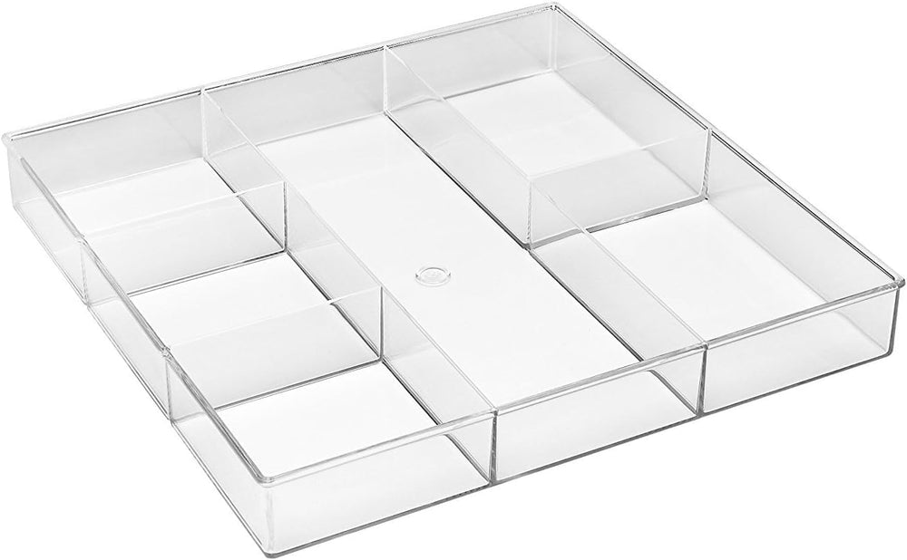 Whitmor Clear 6-Section Drawer Organizer | For Makeup & Accessories | Stu...
