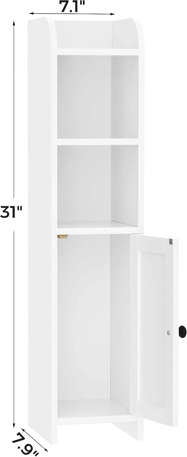 Homhedy Small Bathroom Storage Cabinet, Narrow Toilet Paper Cabinet