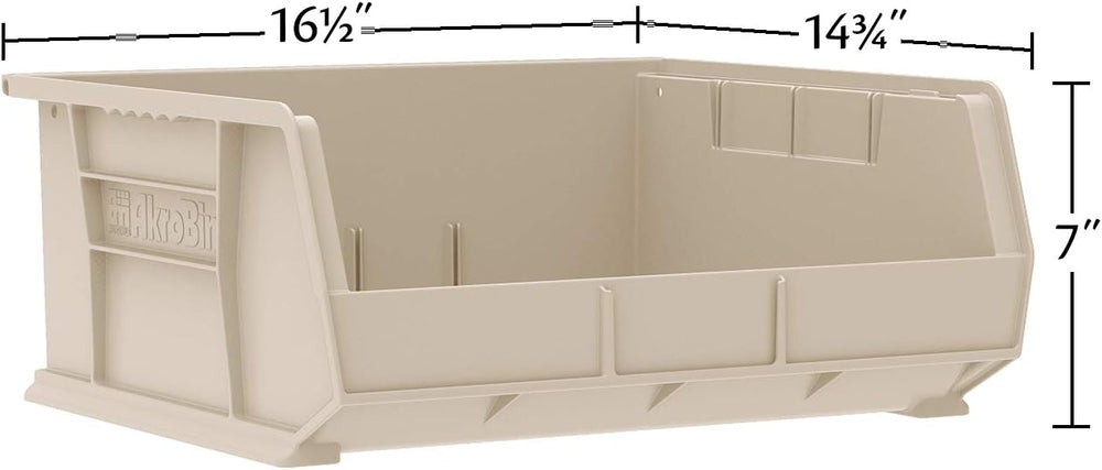 Akro-Mils 30250 AkroBins Plastic Storage Bins, 15"x16"x7", Cle...