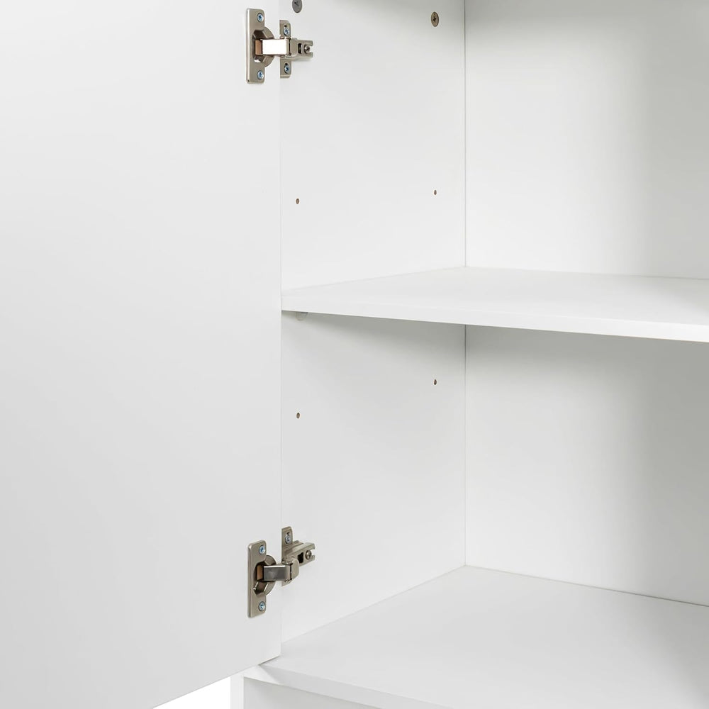 LUMISOL 63'' Double Tilt Out Laundry Hamper Cabinet, Tall Bathroom St...