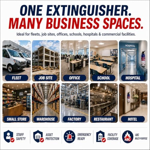 ABC Fire Extinguisher for Home & Vehicle - Compact Fire Extinguisher | Gr...