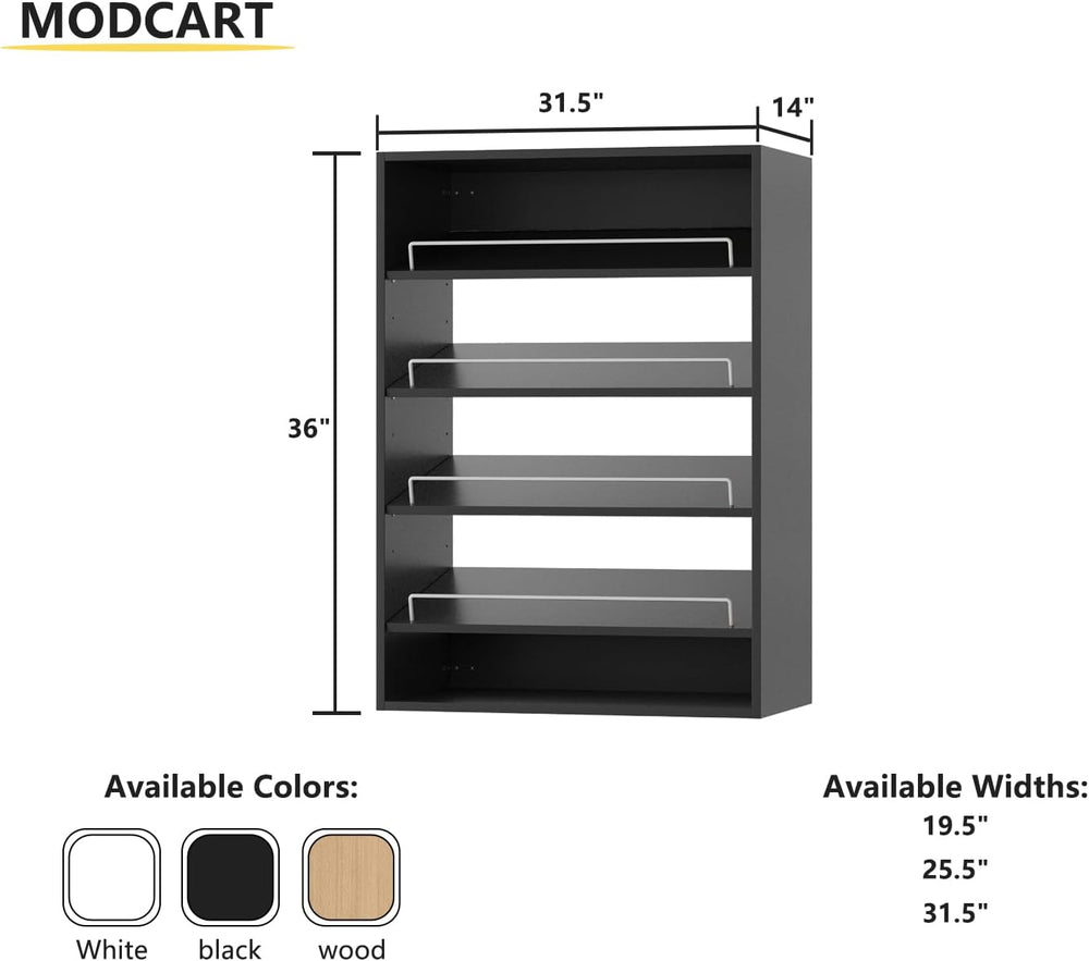 Shoe Shelf Short Tower Closet Unit, Modular Wood Closet System Organizer with...