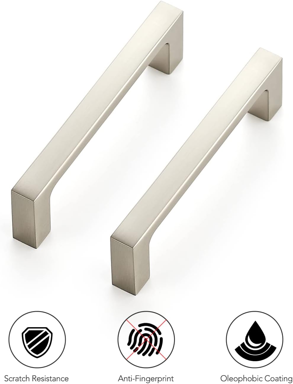 Ravinte Brushed Nickel Cabinet Handles Square Pulls, 3-1/2 Inch, 30 Pack