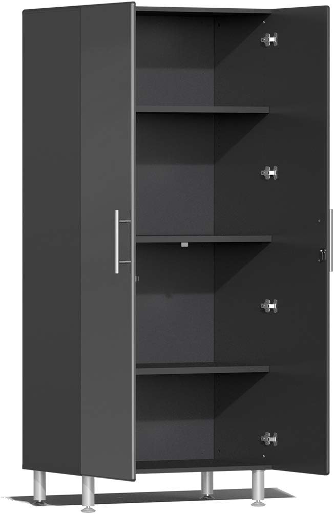 Ulti-MATE UG22082G 8-Piece Garage Cabinet Kit with Bamboo Worktop in Graphite...