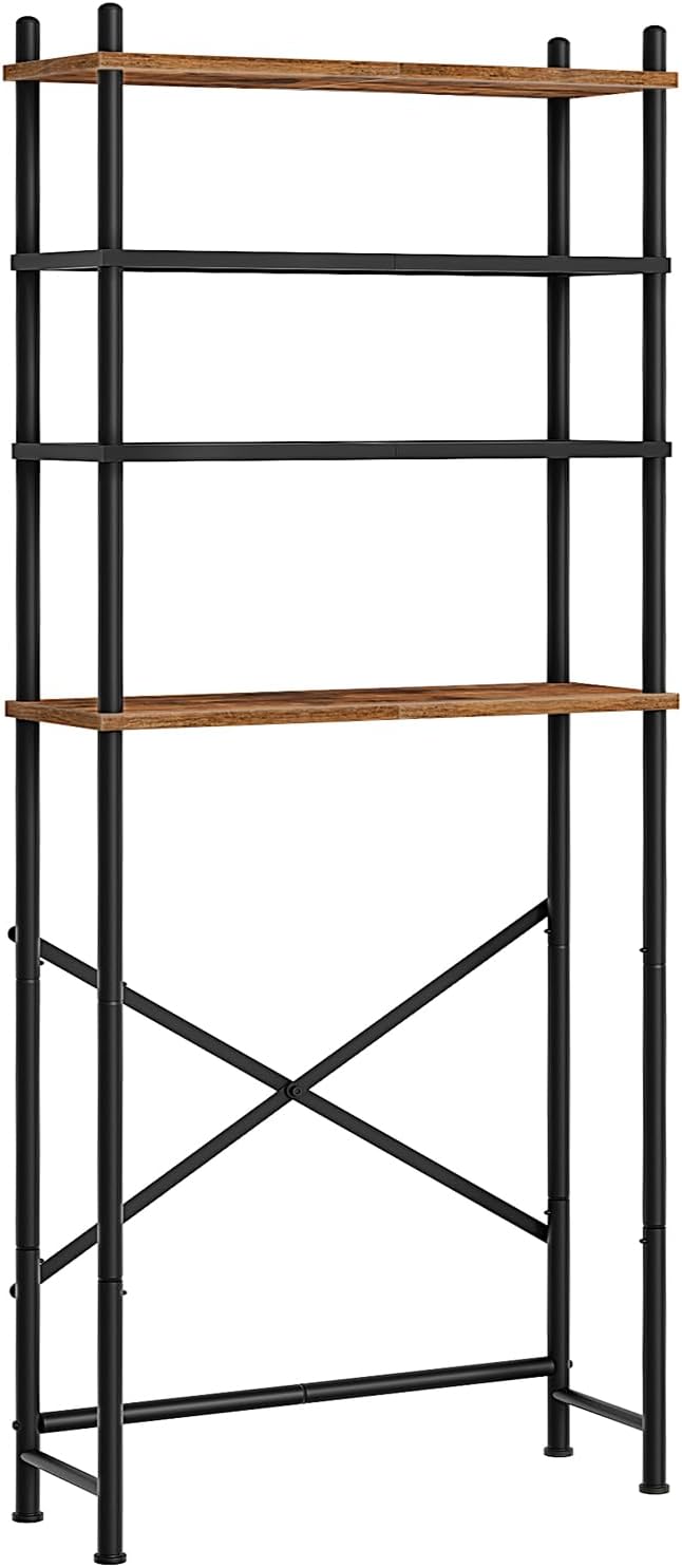 HOOBRO Over the Toilet Storage Cabinet, 4-Tier Over Toilet Bathroom Organizer...