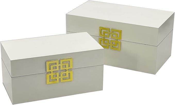 Galt International Large & Small Decorative Storage Box w/Hinged Lid (Set...