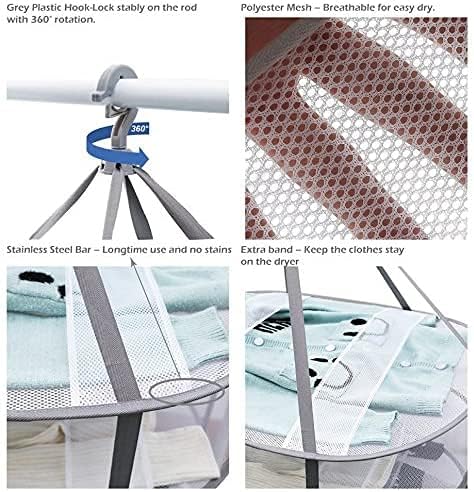 Looca 3-Tier Folded Mesh Clothes Hanging Dryer Sweater Drying Rack 30.3"...