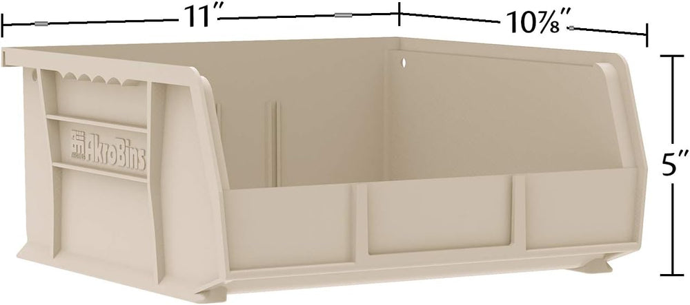 Akro-Mils 30235 AkroBins Plastic Storage Bins, 11"x11"x5", Cle...