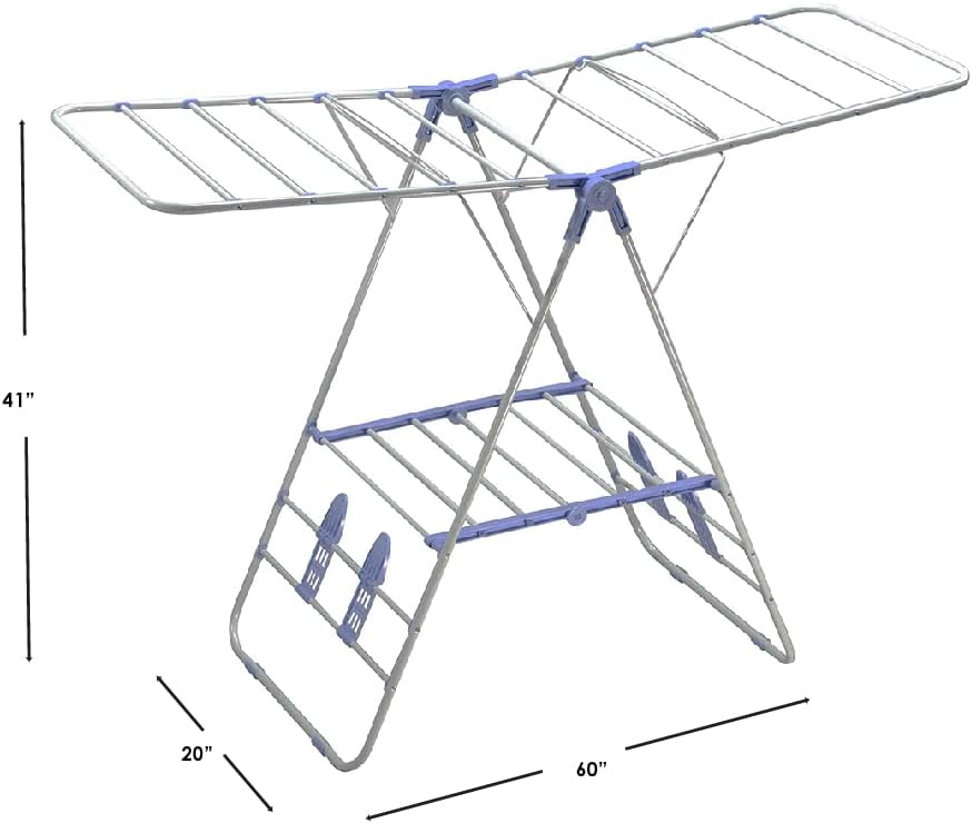 Foldable Clothes Drying Rack with Shoe Drying Area by Home Basics | Powder Co...