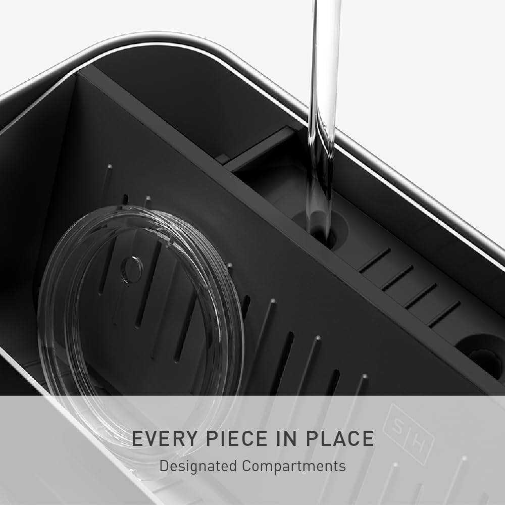 simplehuman Bottle Dock, Fast Drying Bottle Rack with Steel Frame & Diato...