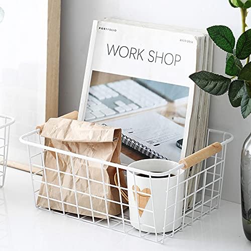 Kitchen Wire Baskets Farmhouse Decor Metal Food Storage Organizer, Household ...