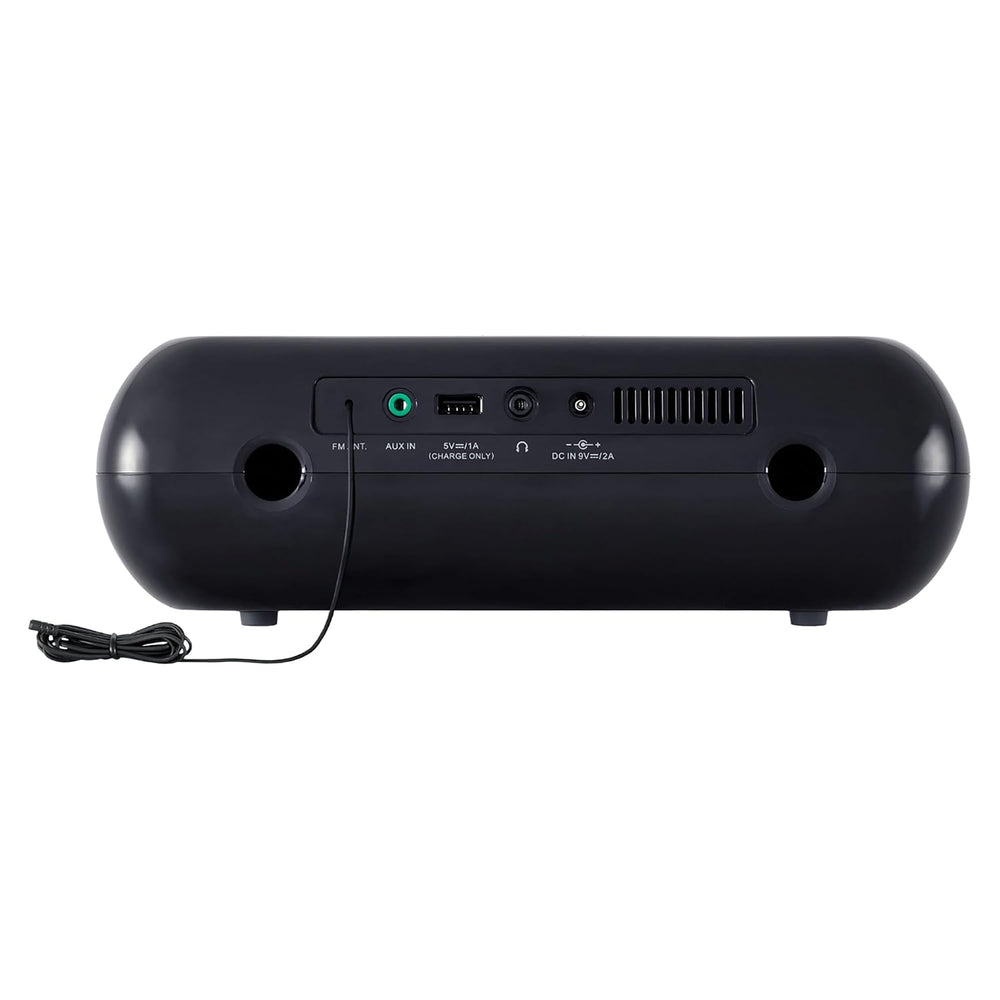 Sangean RCR-20 AM/FM Bluetooth Clock Radio, USB Charging, Backup, Black