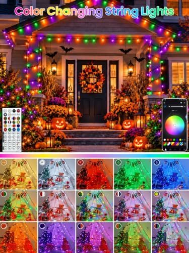 240LED Smart Color Changing String Lights 92FT Halloween Lights App Remote