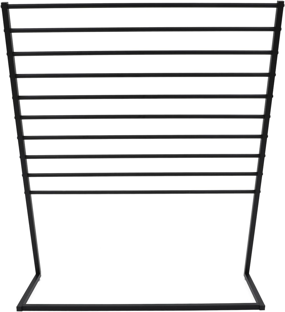 10 Tier Scarf Display Stand, 47.24In Metal Scarf Holder Organizer, Freestandi...