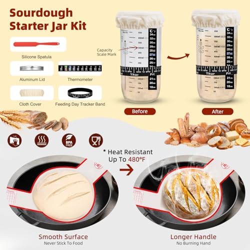Bread proofing baskets for sourdough 19-Piece Set ，9" Round & 10&quo...