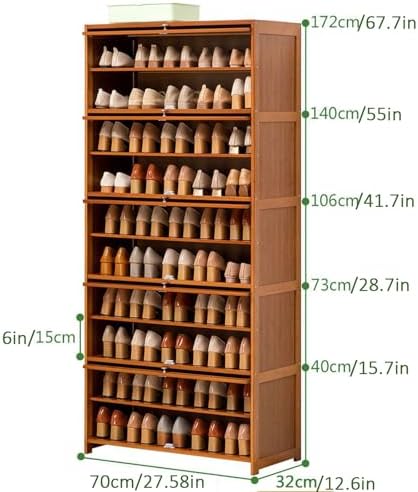 LOYALHEARTDY 10 Tier Tall Shoe Cabinet w/Flip Door, 27.5'' L, for 30 ...