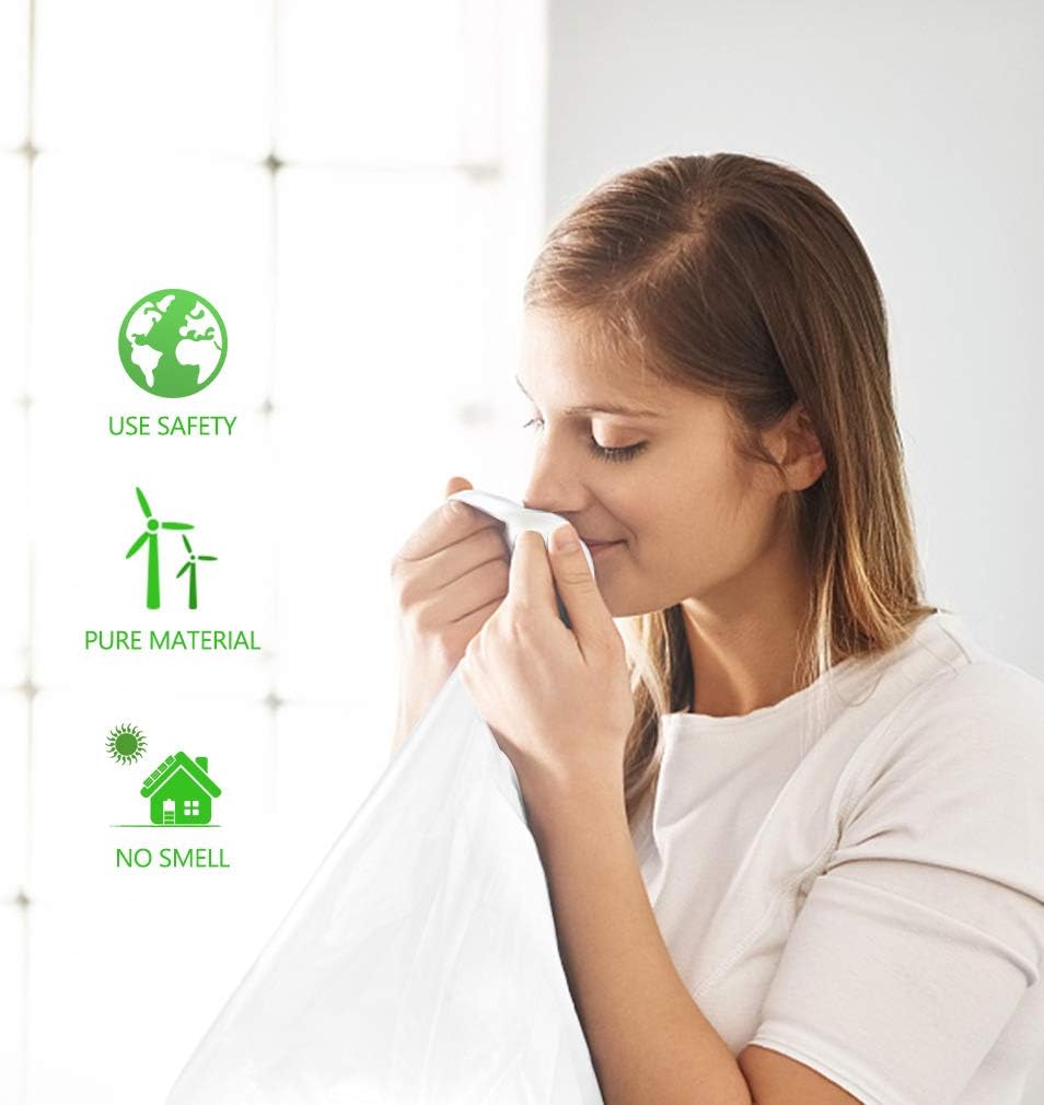 Teivio Small Clear Trash Bags 4 Gallon 2000 Count Kitchen Bulk Garbage Bags