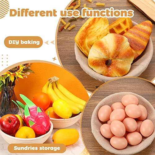 Patelai 10Pcs Banneton Bread Proofing Basket Banneton Baskets Bulk,8 Inch