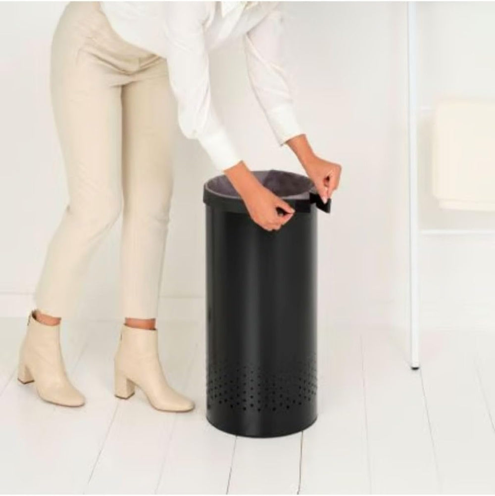 Brabantia Laundry Basket with Lid | 9 Gal Washing Hamper with Removable Cotto...