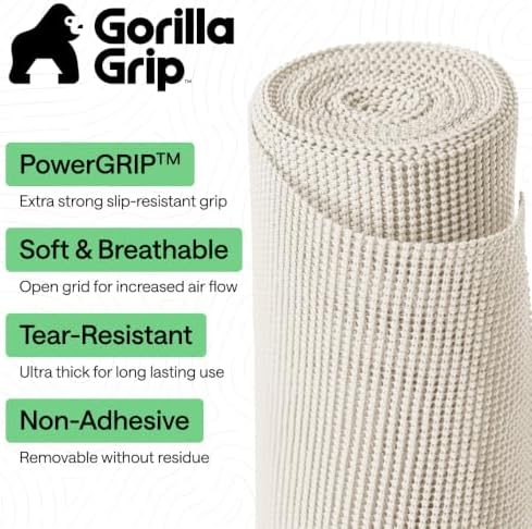 GORILLA GRIP powerGRIP Drawer Shelf and Cabinet Liner, 12" x30', Sno...