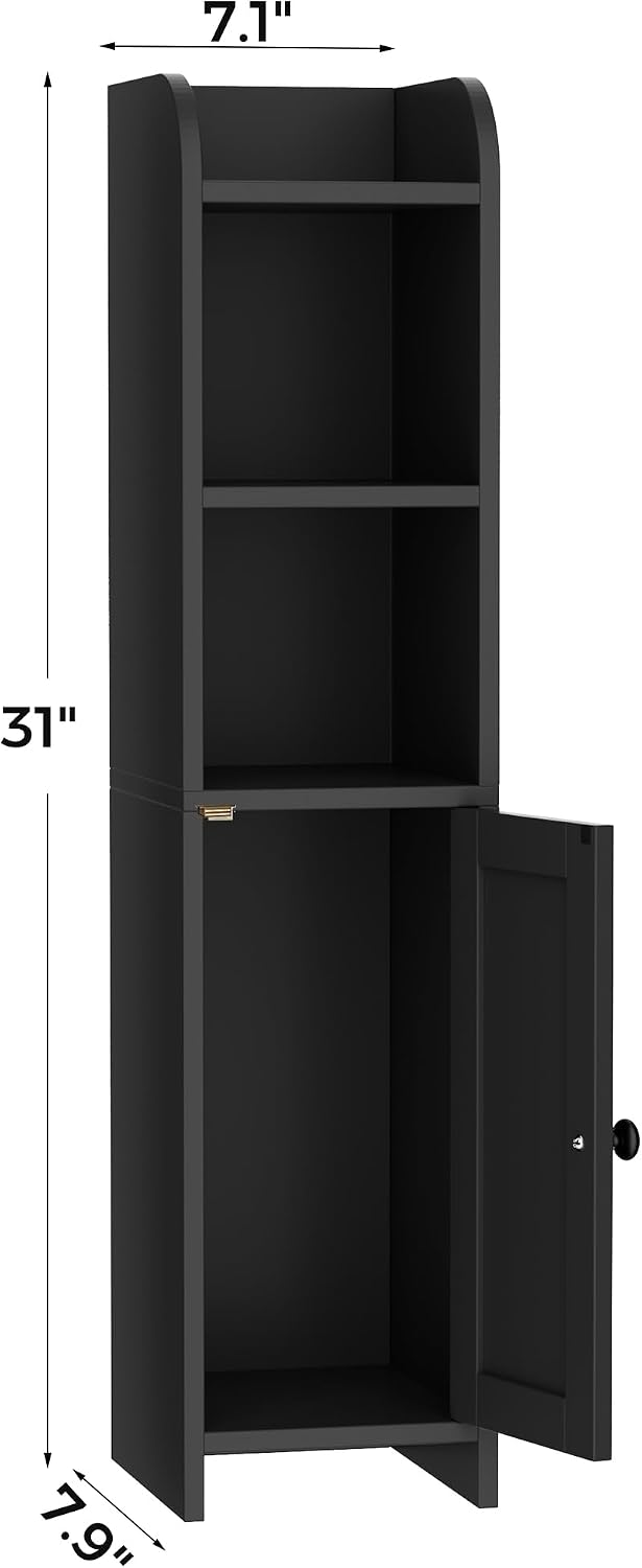 Homhedy Small Bathroom Storage Cabinet, Narrow Toilet Paper Cabinet