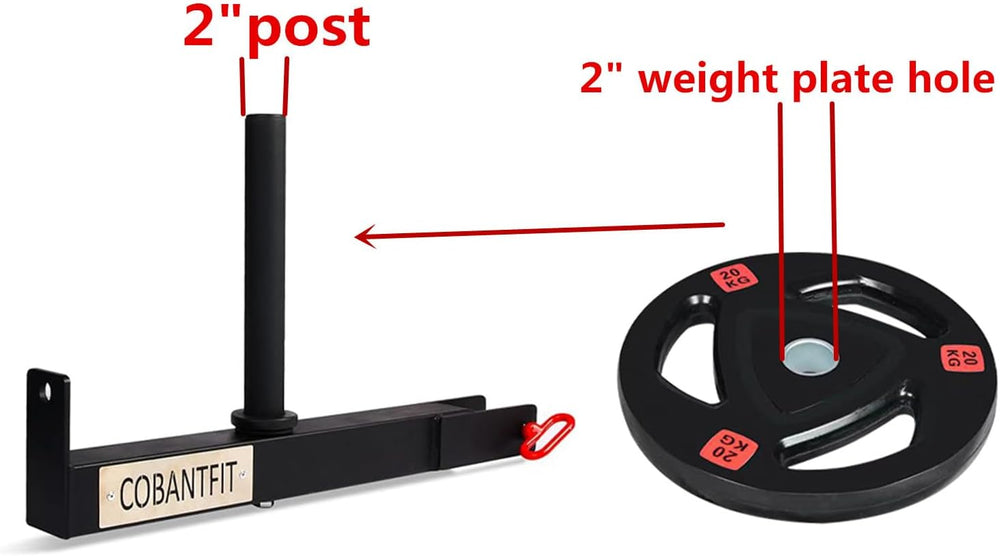 14’’ Long Post Length Belt Squat Attachment for Racks Fits 2" x 2",...