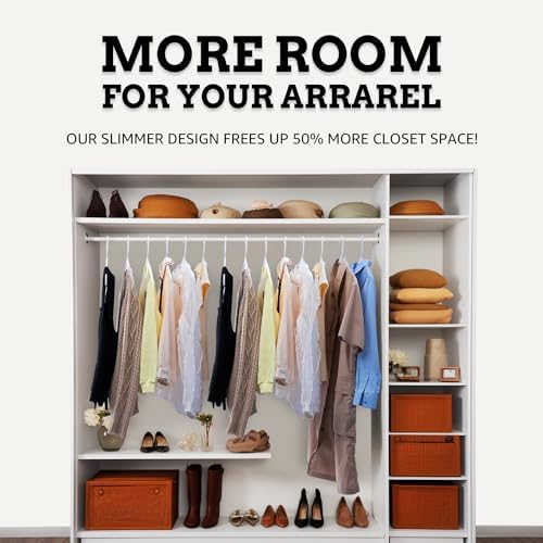 Our Modern Space 100 Pack Adult Plastic Hanger for Shirt Pants Coats Dresses ...