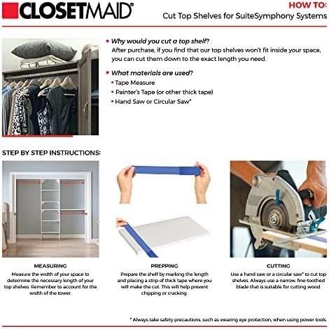 ClosetMaid 1936340 SuiteSymphony Modern 25-Inch Closet Organizer Tower Kit wi...