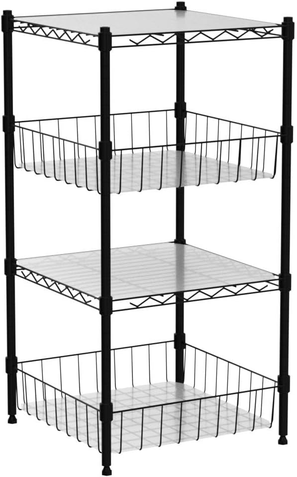 CAPHAUS NSF Wire Shelving Unit w/Baskets & Liner, Storage Rack Corner She...