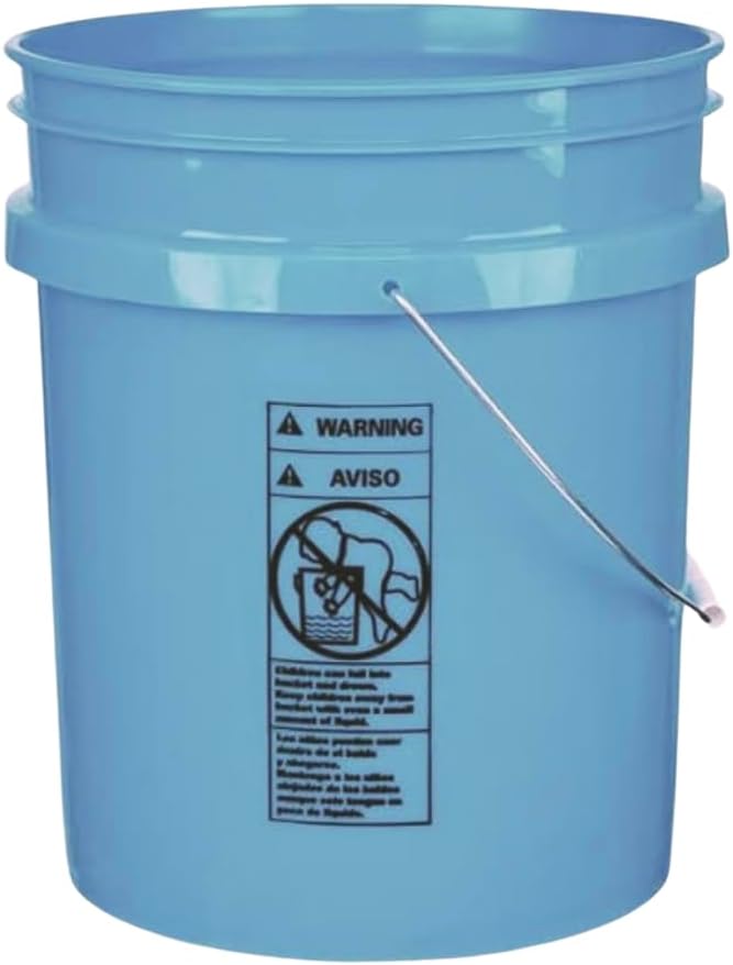 House Naturals 5 Gallon Premium HPDE Plastic Bucket - Made in USA Food Grade ...