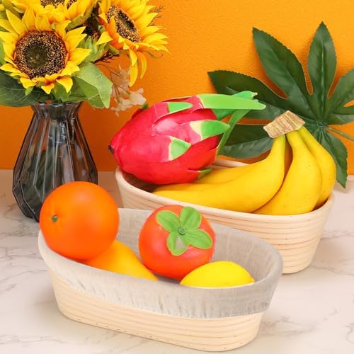 Gejoy 25 Sets Bread Proofing Baskets Bulk 10 Inch Banneton Dough Proofing Bow...