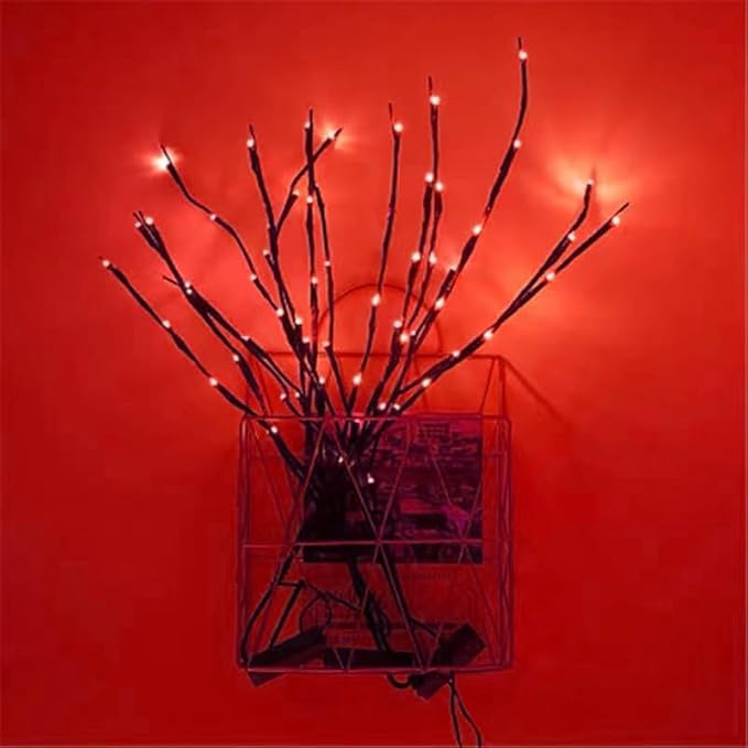 MENCH Branch Lights,6 Pcs Twig Light USB&Battery Powered 8 Flashing Modes...