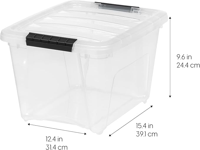 IRIS USA 19 Qt Stackable Plastic Storage Bins (6-Pack)