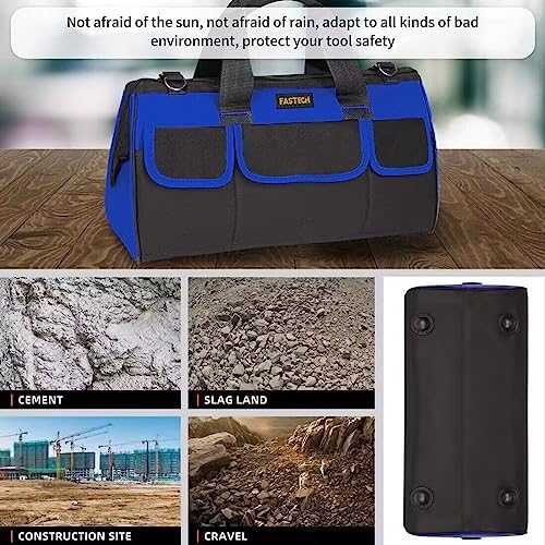 FASTECH 20 Inch Heavy Duty Tool Bag with Wide Mouth for Tool Storage,Carrier ...