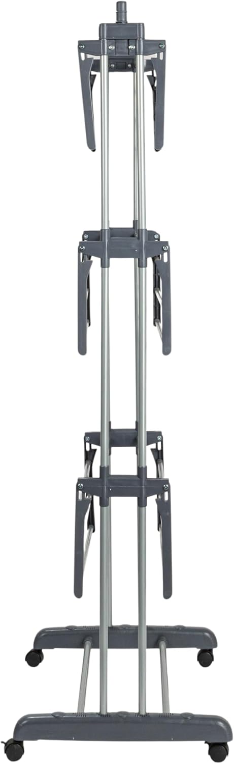 Household Essentials 4 Tier Stainless Steel Laundry Drying Rack with Two Side...