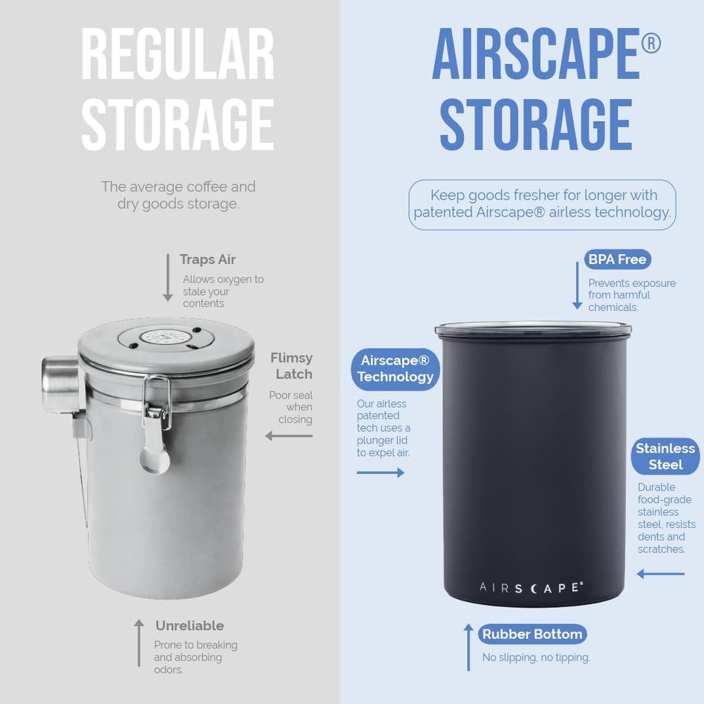AirScape Planetary Design Stainless Steel Coffee Canister | Food Storage