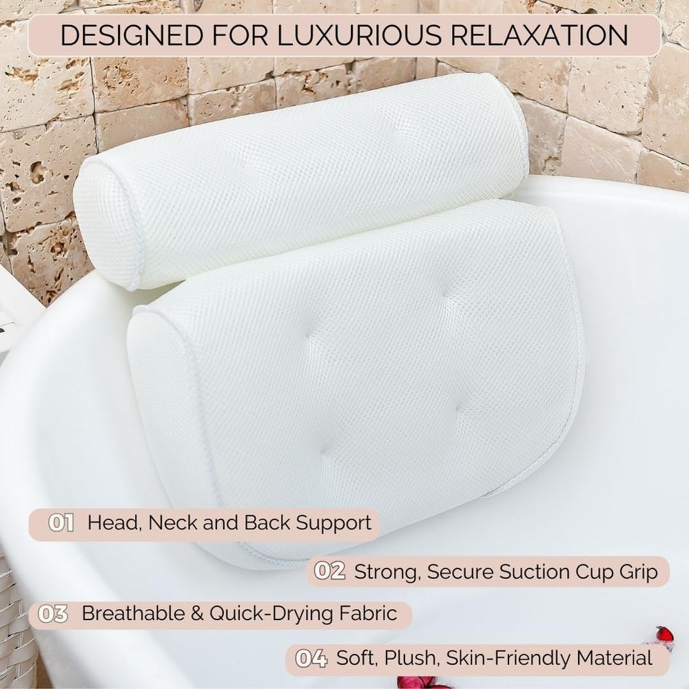 Bathtub Pillow for Neck and Shoulder - Spa Bath Pillows for Tub Neck and Back...