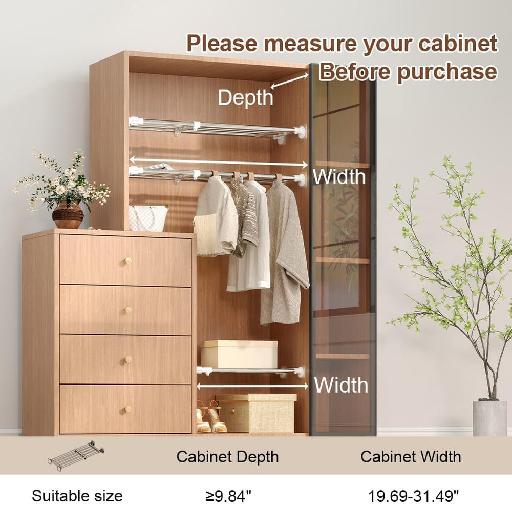 Metal Tension Shelf Expandable Shelf Rod Tension Closet Shelf