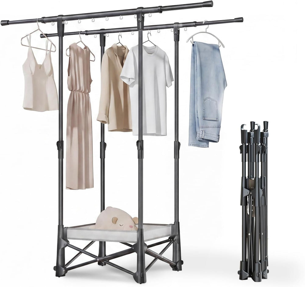 BIREN Clothes Drying Rack Foldable with Drying Net Portable Clothes Rack with...